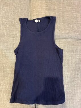 & Other Stories Navy Ribbed Tank Top